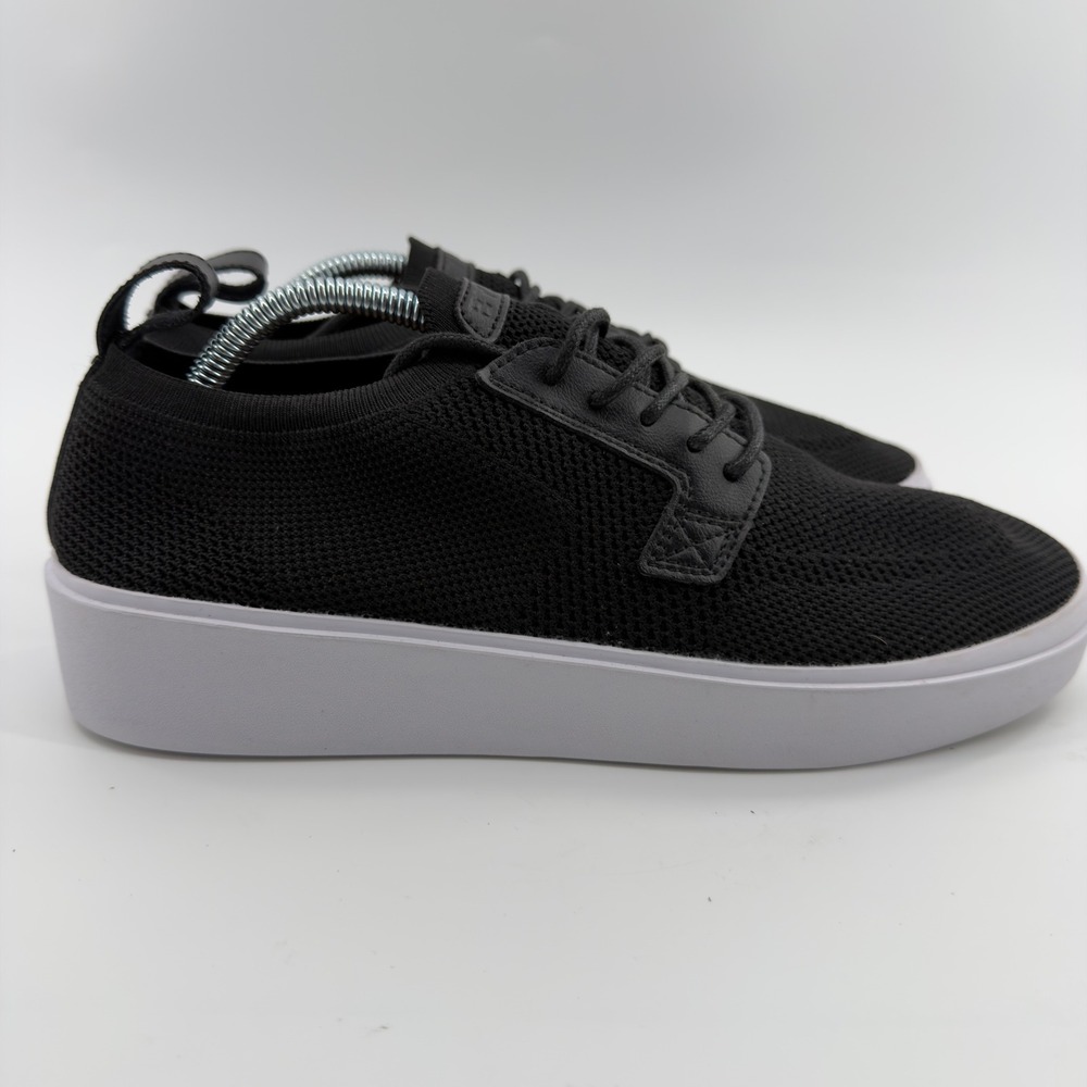 BYLT Lido Knit Mens Sneakers Black White Low Top Casual Shoes Size 9